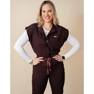 FIGS Rafaela Cargo Jumpsuit Jogger Espresso XL Technical Collection